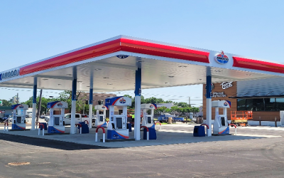 Building smarter with gas station canopy construction in Houston, TX, for increased safety and durability